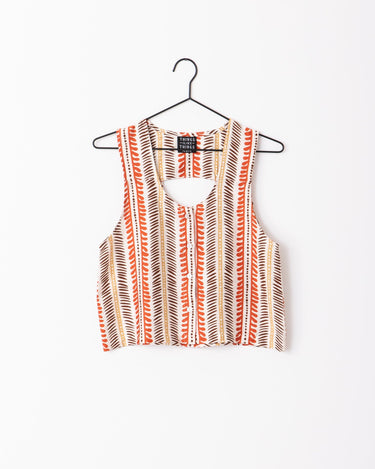 TILTIL Lyke Top Off - white Orange Print - Things I Like Things I Love