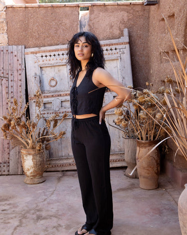 TILTIL Mailey Linen Pants Black - Things I Like Things I Love