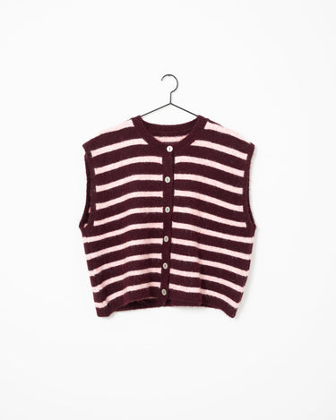TILTIL Maya Striped Spencer One Size Bordeaux - Things I Like Things I Love