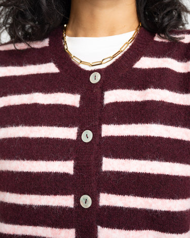 TILTIL Maya Striped Spencer One Size Bordeaux - Things I Like Things I Love