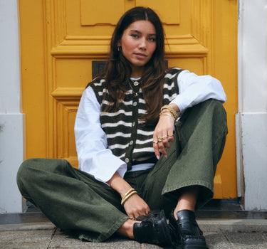 TILTIL Maya Striped Spencer One Size Groen - Things I Like Things I Love