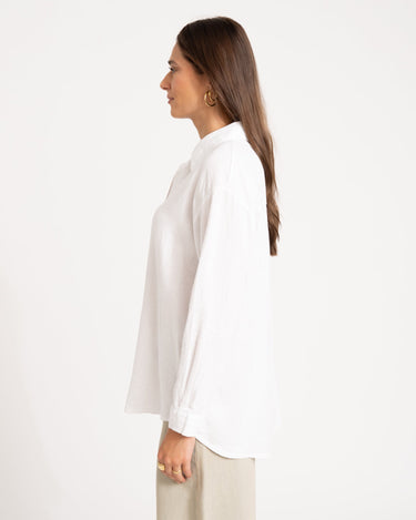 TILTIL Mia Blouse Linen White One Size - Things I Like Things I Love
