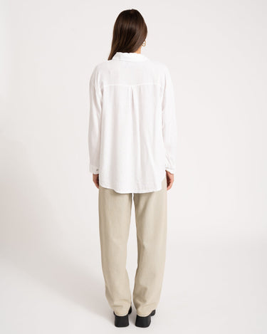 TILTIL Mia Blouse Linen White One Size - Things I Like Things I Love