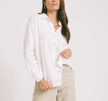 TILTIL Mia Blouse Linen White One Size - Things I Like Things I Love
