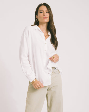 TILTIL Mia Blouse Linen White One Size - Things I Like Things I Love