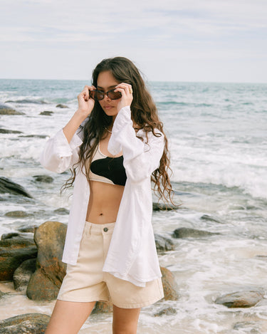 TILTIL Mia Blouse Linen White One Size - Things I Like Things I Love