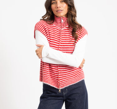 TILTIL Micha Striped Knitted Vest Roze One Size - Things I Like Things I Love