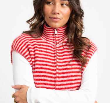 TILTIL Micha Striped Knitted Vest Roze One Size - Things I Like Things I Love