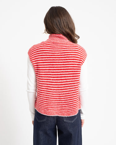TILTIL Micha Striped Knitted Vest Roze One Size - Things I Like Things I Love