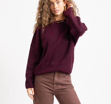 TILTIL Milana Crew Pullover Burgundy - Things I Like Things I Love
