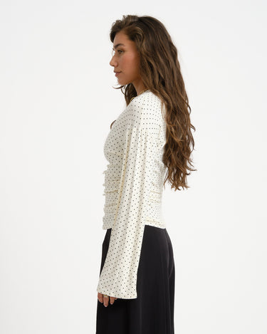 TILTIL Mimi Polka Longsleeve Offwhite - Things I Like Things I Love