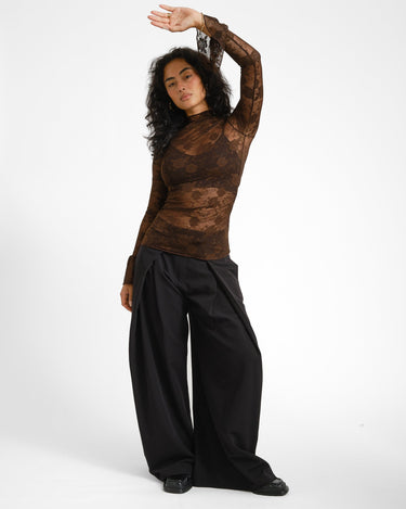 TILTIL Mira Lace Longsleeve Bruin - Things I Like Things I Love
