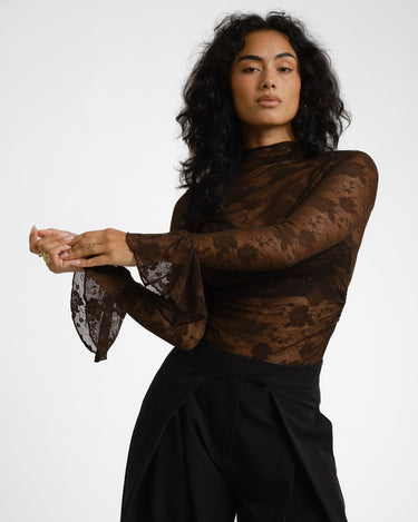 TILTIL Mira Lace Longsleeve Bruin - Things I Like Things I Love