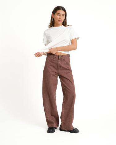 TILTIL Missy HR Relaxed Seam Jeans Bordeaux - Things I Like Things I Love