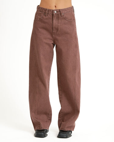 TILTIL Missy HR Relaxed Seam Jeans Bordeaux - Things I Like Things I Love