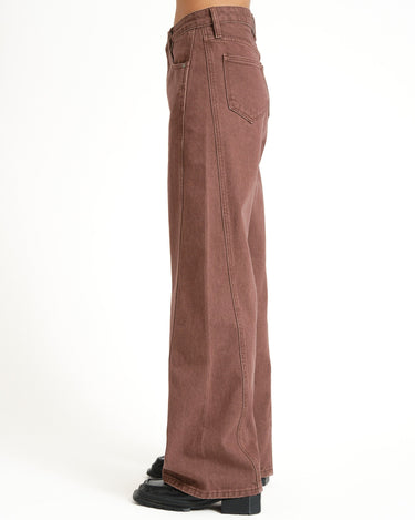 TILTIL Missy HR Relaxed Seam Jeans Bordeaux - Things I Like Things I Love