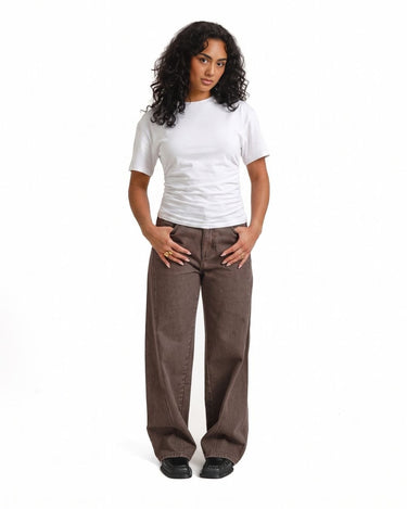 TILTIL Missy HR Relaxed Seam Jeans Brown - Things I Like Things I Love