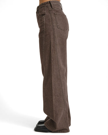 TILTIL Missy HR Relaxed Seam Jeans Brown - Things I Like Things I Love