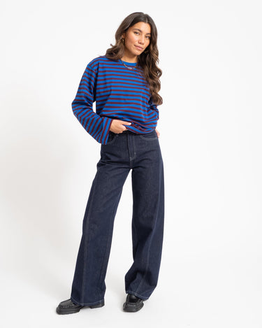 TILTIL Missy HR Relaxed Seam Jeans Donkerblauw - Things I Like Things I Love