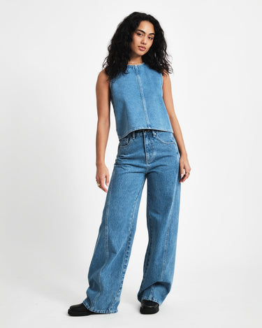 TILTIL Missy Relaxed Seam Jeans Blue - Things I Like Things I Love