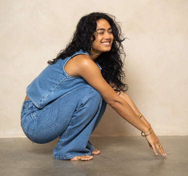 TILTIL Missy Relaxed Seam Jeans Blue - Things I Like Things I Love