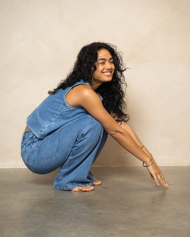 TILTIL Missy Relaxed Seam Jeans Blue - Things I Like Things I Love