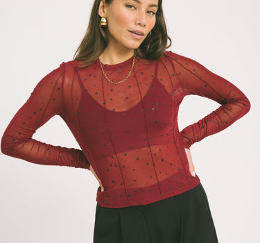 TILTIL Moiha Starry Mesh Bordeaux - Things I Like Things I Love