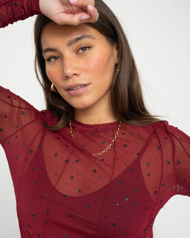 TILTIL Moiha Starry Mesh Bordeaux - Things I Like Things I Love