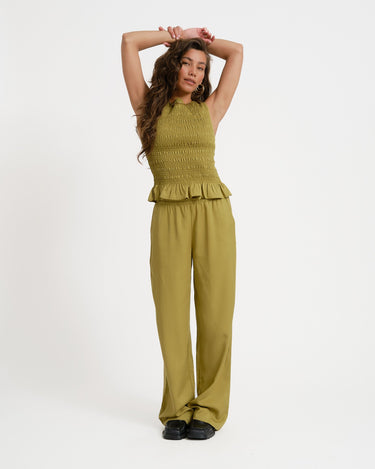 TILTIL Moni Pants Tencel Moss Green - Things I Like Things I Love