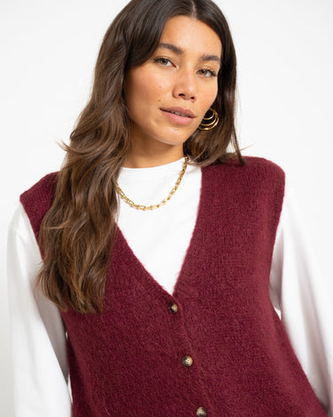 TILTIL Monica Gilet Bordeaux - Things I Like Things I Love