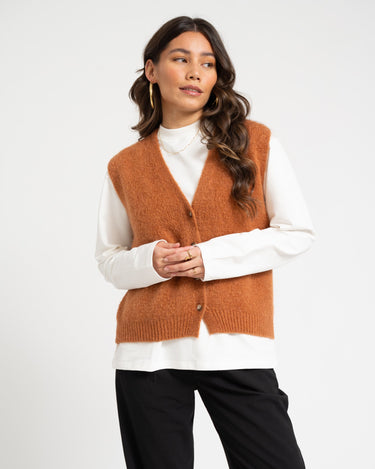 TILTIL Monica Gilet Cognac One Size - Things I Like Things I Love