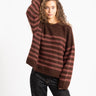 TILTIL Mulla Striped Mohair Pullover Bruin - Things I Like Things I Love