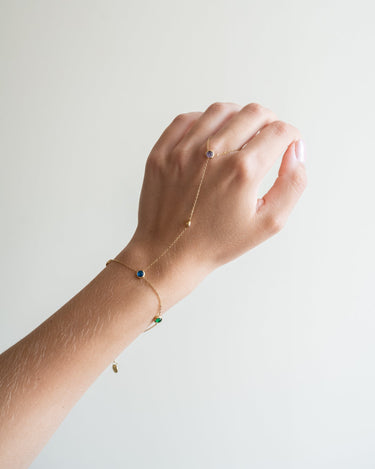 TILTIL Multi Stone Hand Chain Goud - Things I Like Things I Love