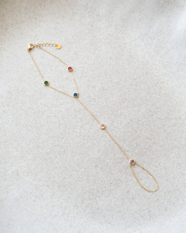 TILTIL Multi Stone Hand Chain Goud - Things I Like Things I Love