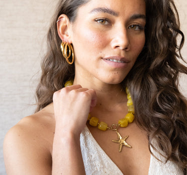 TILTIL Necklace Bead Star Yellow - Things I Like Things I Love