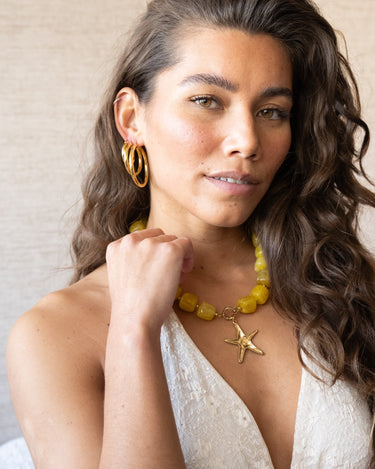 TILTIL Necklace Bead Star Yellow - Things I Like Things I Love