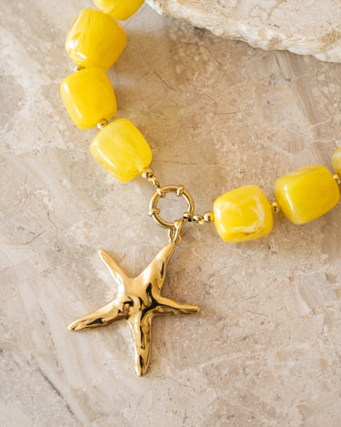 TILTIL Necklace Bead Star Yellow - Things I Like Things I Love