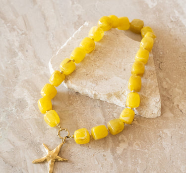 TILTIL Necklace Bead Star Yellow - Things I Like Things I Love
