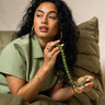 TILTIL Necklace Square Bead Avocado Green - Things I Like Things I Love