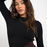 TILTIL Nela High Neck Longsleeve Black Brown - Things I Like Things I Love