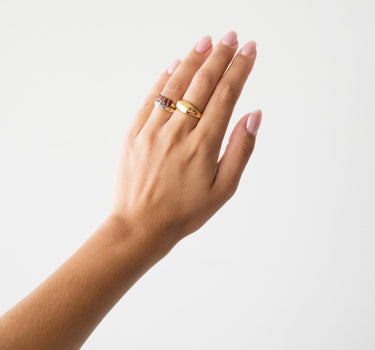TILTIL Noemi Zircon Ring Rood Goud - Things I Like Things I Love