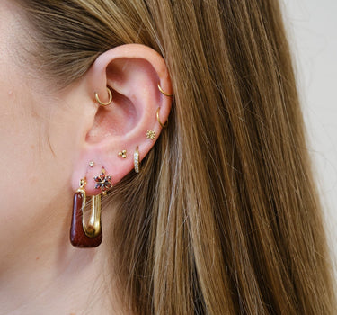 TILTIL Oorbellen Torty Burgundy Goud - Things I Like Things I Love