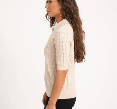 TILTIL Pelle Polo Knit Beige One Size - Things I Like Things I Love