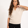 TILTIL Pelle Polo Knit Beige One Size - Things I Like Things I Love