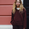 TILTIL Percy V-Neck Pullover Bordeaux - Things I Like Things I Love