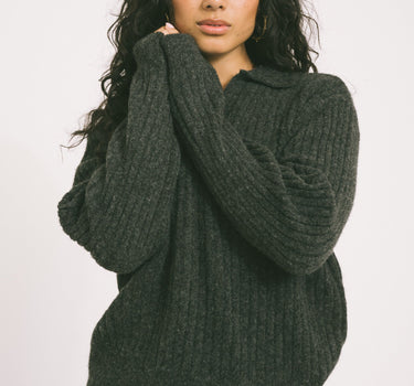 TILTIL Pero Polo Knit Grey Melange - Things I Like Things I Love