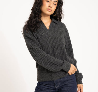 TILTIL Pero Polo Knit Grey Melange - Things I Like Things I Love
