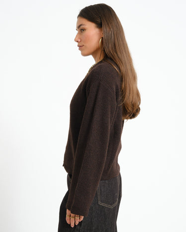 TILTIL Pia Knitted Cardigan Brown - Things I Like Things I Love