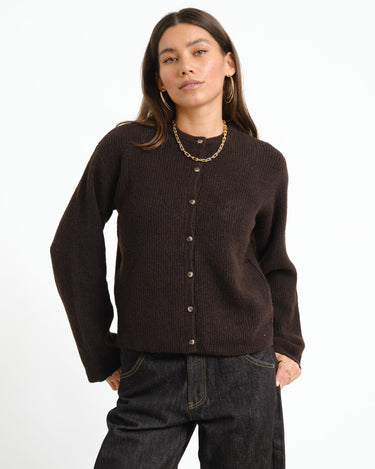 TILTIL Pia Knitted Cardigan Brown - Things I Like Things I Love