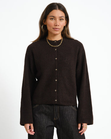 TILTIL Pia Knitted Cardigan Brown - Things I Like Things I Love